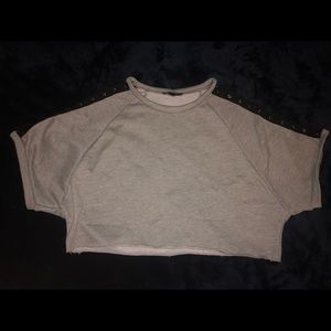 Grey crop top